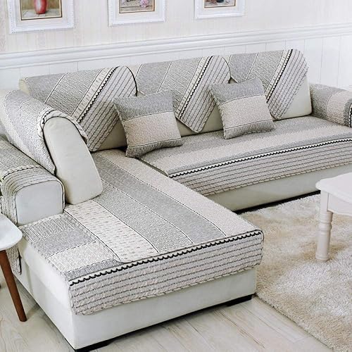 Protector de sofá, toalla de sofá, funda de sofá estampada gruesa, cojín de sala de estar, protector de sofá de algodón, funda de sofá seccional,
