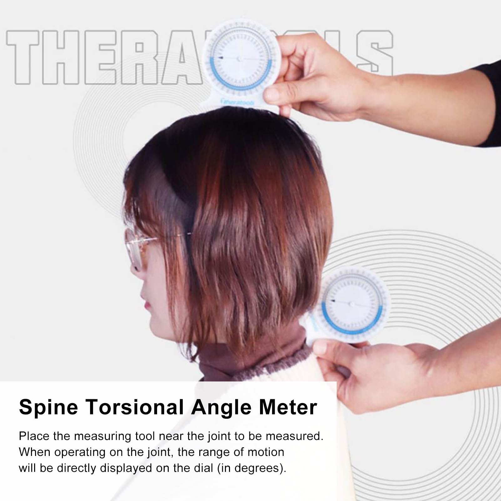 Goniomètre 360 ​​degrés, Inclinomètre pour la Mesure de la Plage de Mouvement Articulaire, Mesure Précise de L'angle de Torsion de la Colonne Vertébrale de la Scoliose Idéal pour la Salle de Classe ou