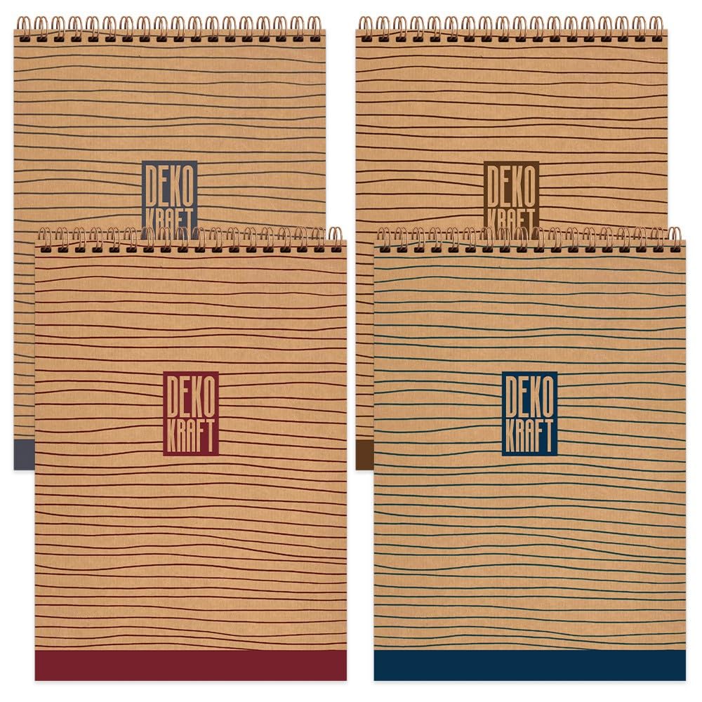 Cuaderno de rayas afilado con espiral, tamaño A4, 100 hojas