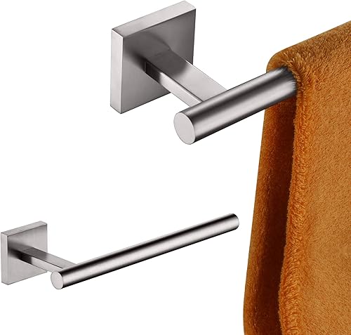 KOKOSIRI Toallero de 24 pulgadas para baño, toallero de mano, toallero, anillo de toalla de níquel cepillado B4005BR-L24+B3008BR