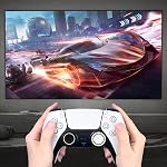 DLseego 4PCS Thumb Grips Caps for Xbox One X S PS5 PS4 PS3 PlayStation DualSense Switch Pro Wireless Controller Steam Deck, Soft Silicone Anti-Slip Button Cap Joystick Cover - Black White