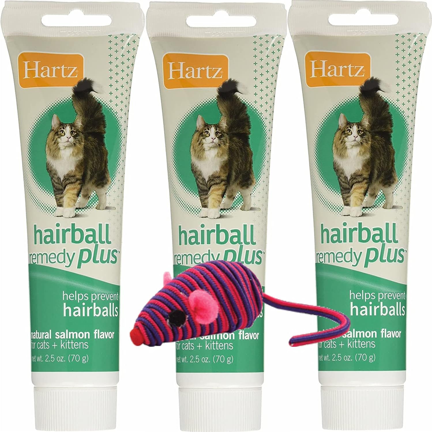 Hartz Hairball Remedy Plus Paste for Cats, Natural salmon