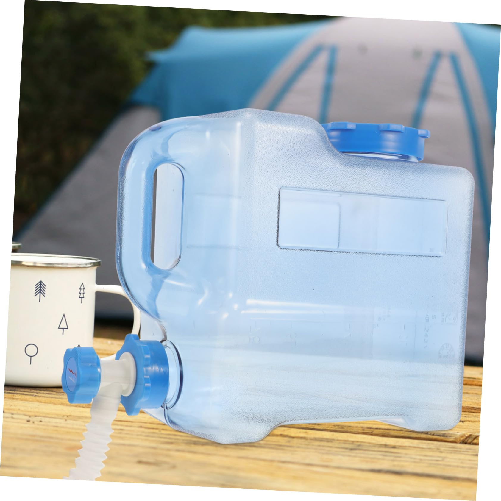 Toyvian Tragbarer Wasserspeicherbehälter 7,5l Auspc mit Auslaufschutz und Leichtem Design für Camping und Heimgebrauch Wasserkanister mit Griff und Wasserhahn