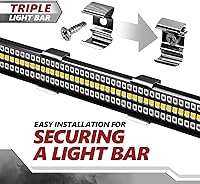 Vista 4 de OPT7 4 piezas de soportes de montaje para la barra de luces LED de triple fila para maletero Redline