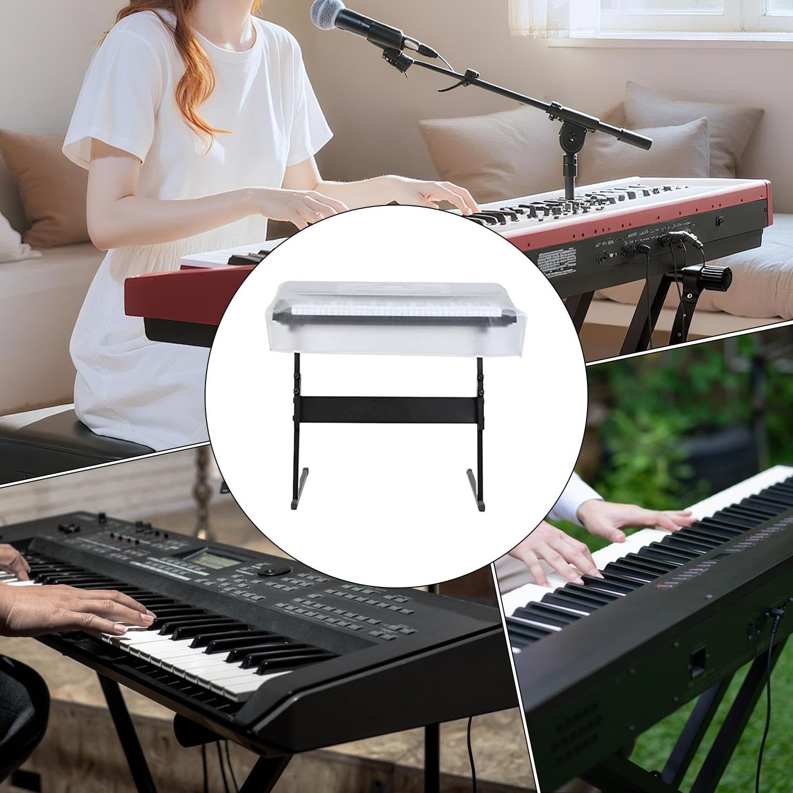 Copritastiera Per Pianoforte Proteggi Tastiera Antipolvere Impermeabile | Copertura Trasparente per Tastiera Elettronica Proteggi Pianoforte Antipolvere Esercitazioni Mus
