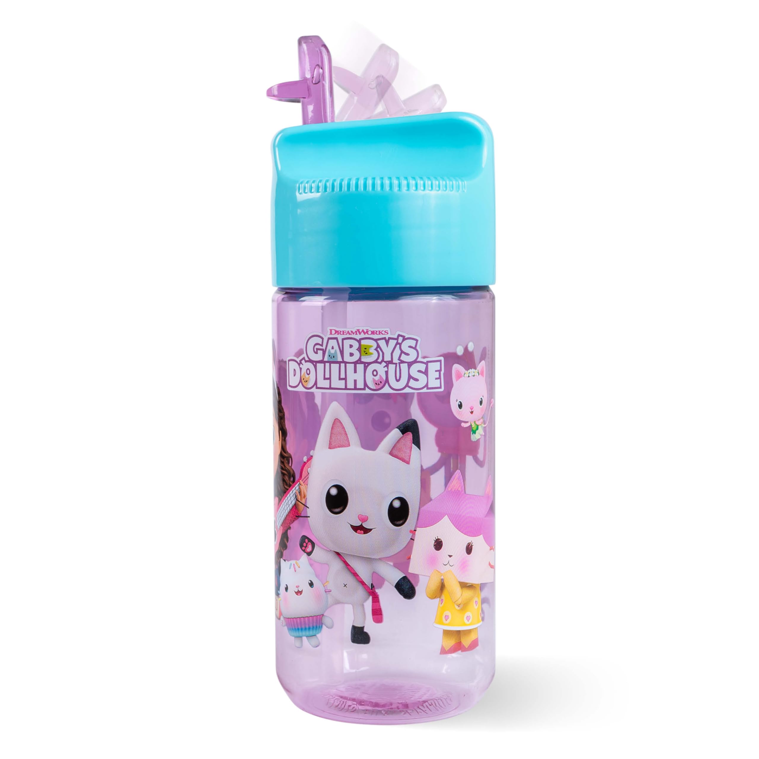 Gabbys Dollhouse Trinkflasche mit Strohhalm