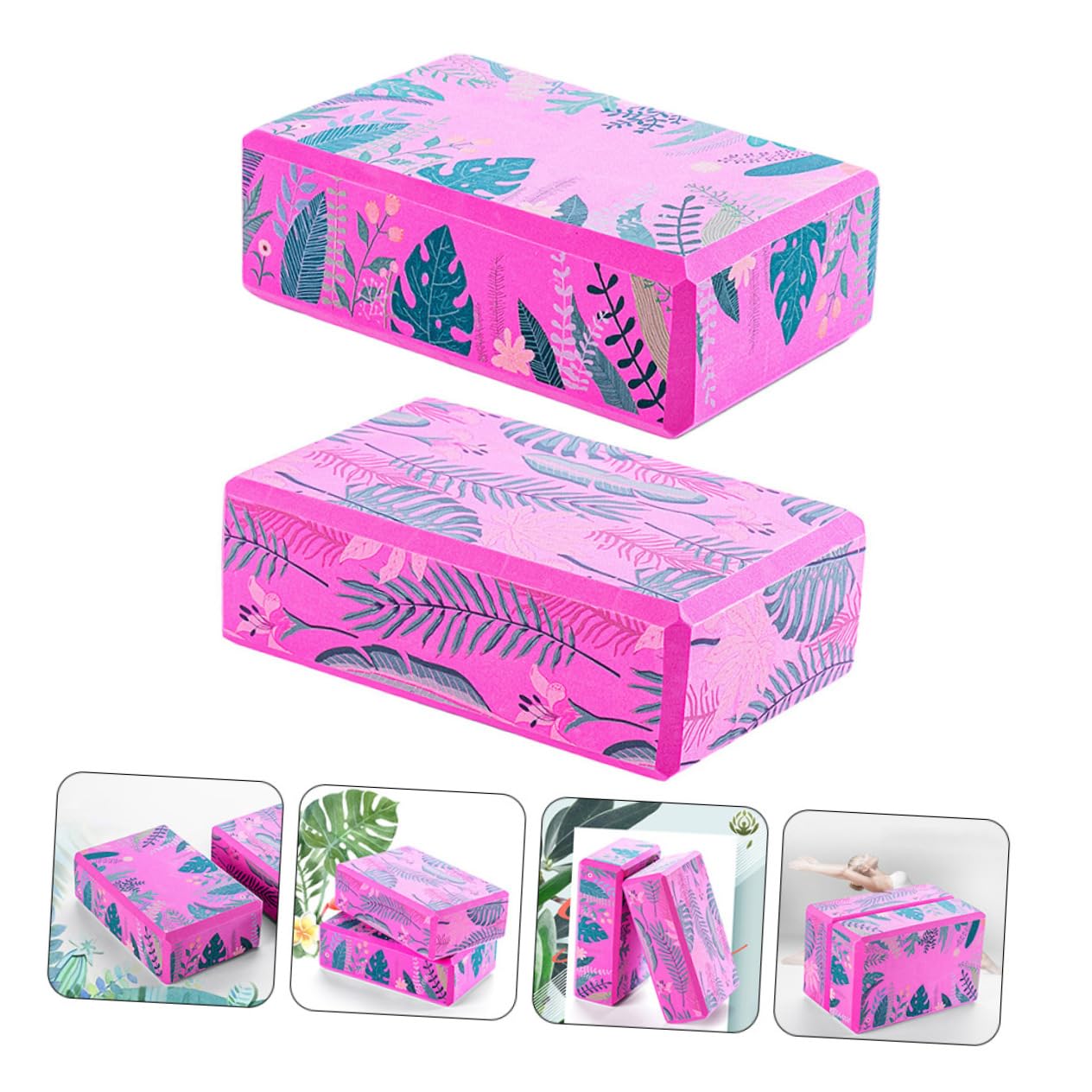Mipcase 6 Pezzi 1 Set Mattone Yoga Ad Alta Densità Blocco Antiscivolo Polso Yoga Mattone Yoga in Sughero Semplici Cuscinetti Per Lo Yoga Mattoncini Fitness Bambino Dedicato Eva Blocchi