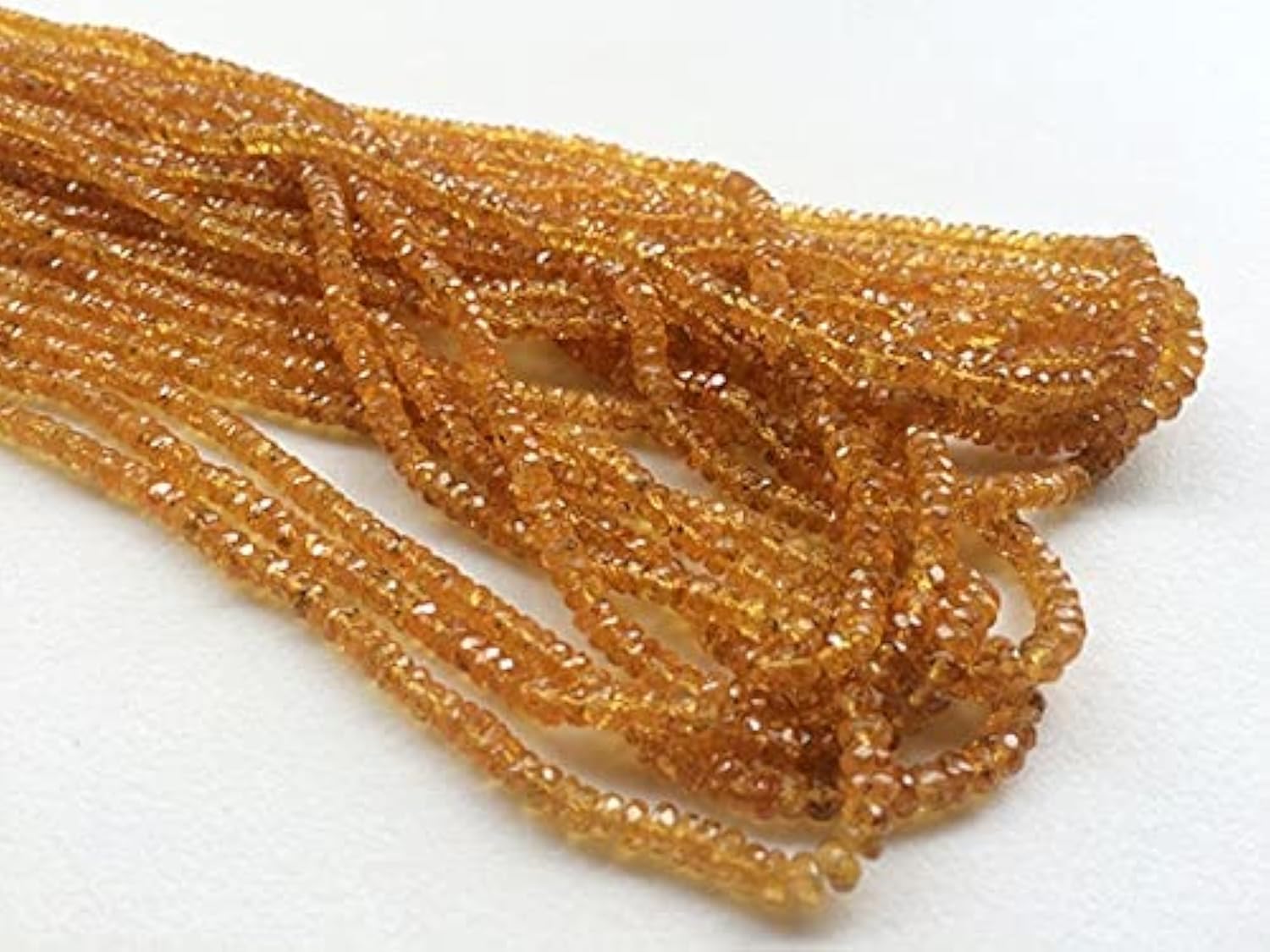 Spessartine Grenat perles rondelles facettées 2.5-4.5mm orange naturel pour bijoux
