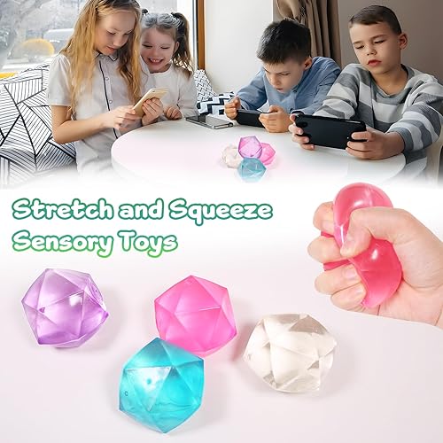 Miniatura 6 de 1 bolas de estrés esponjosas de hielo de mampostería, cubo de estrés, bolas de azúcar de diamante, juguete antiestrés para tu mejor suavidad y
