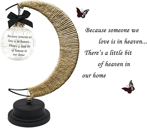 Miniatura 2 de Besoamo Lámpara conmemorativa de luna, regalos de condolencias por la pérdida de mamá, padre o ser querido, en memoria de un ser querido, pérdida de
