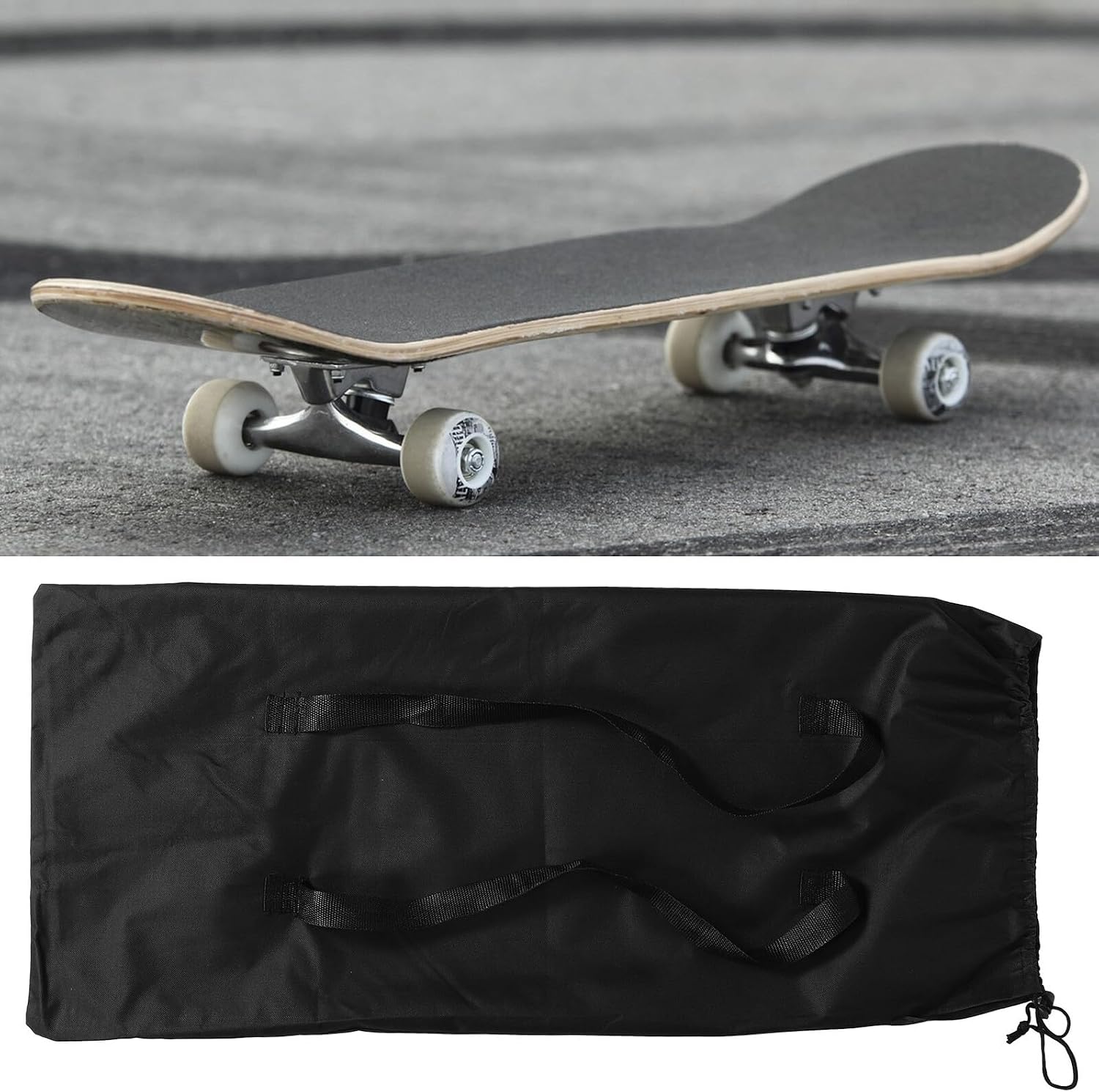 Cabilock Foldable Skateboard Bag with Straps Large Capacity Protective Travel Backpack for Men Women Multifunctional Outdoor Skateboard Storage Organizer