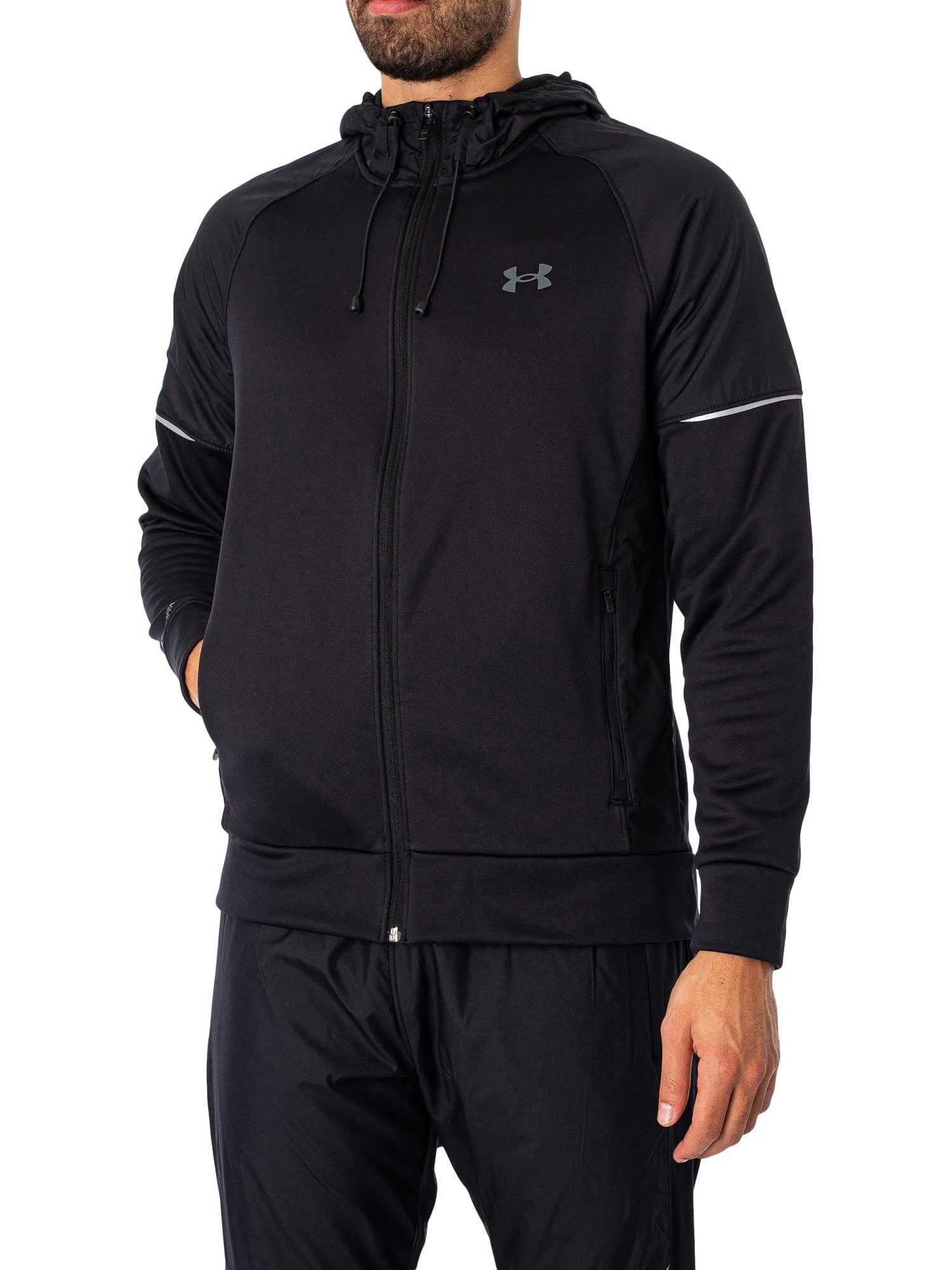 Erkek Armour Fleece® Storm tam fermuarlı kapüşonlu sweatshirt Polar üst Erkek