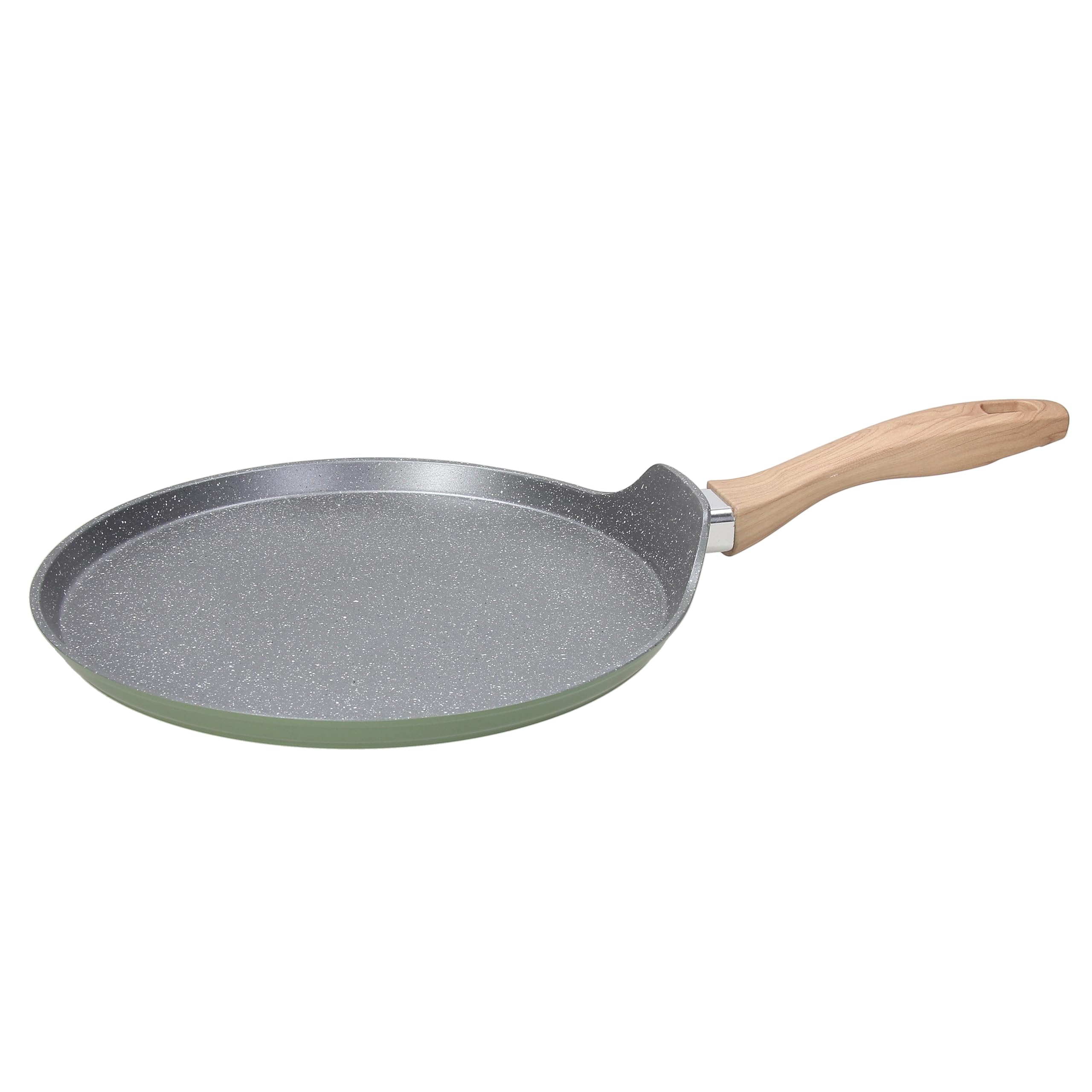 Tognana Sage Stone Crepe Pan 25 cm, Aluminium, Green