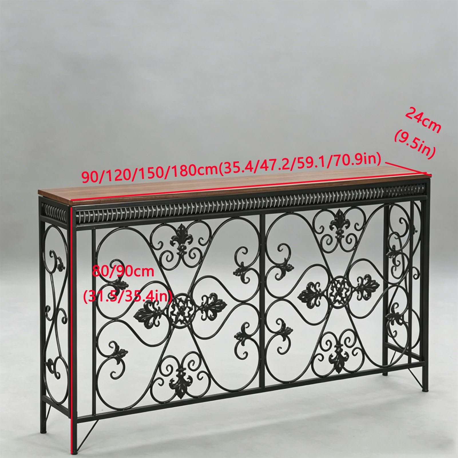 Pokrowiec na półkę grzejnika, nowoczesny rzeźbiony design w stylu europejskim, ochrona grzejnika do biura, salonu, sypialni, przedpokoju (brązowy, 120 x 24 x 90 cm)