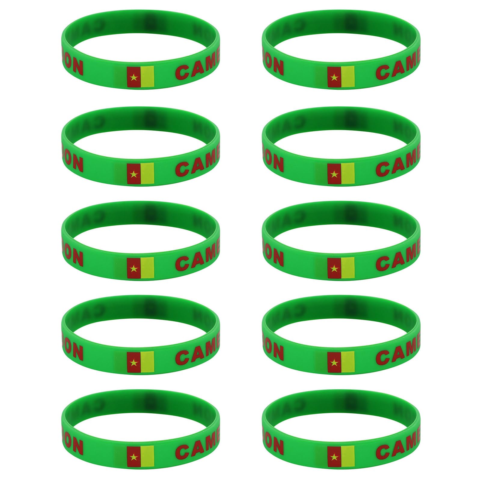 kmgfsd 10 Piece 2026 Year Soccer Event Wristbands Wrist Chain with 2026 Competing Countries Flags for Fan Collaboration Silicone Wristbands