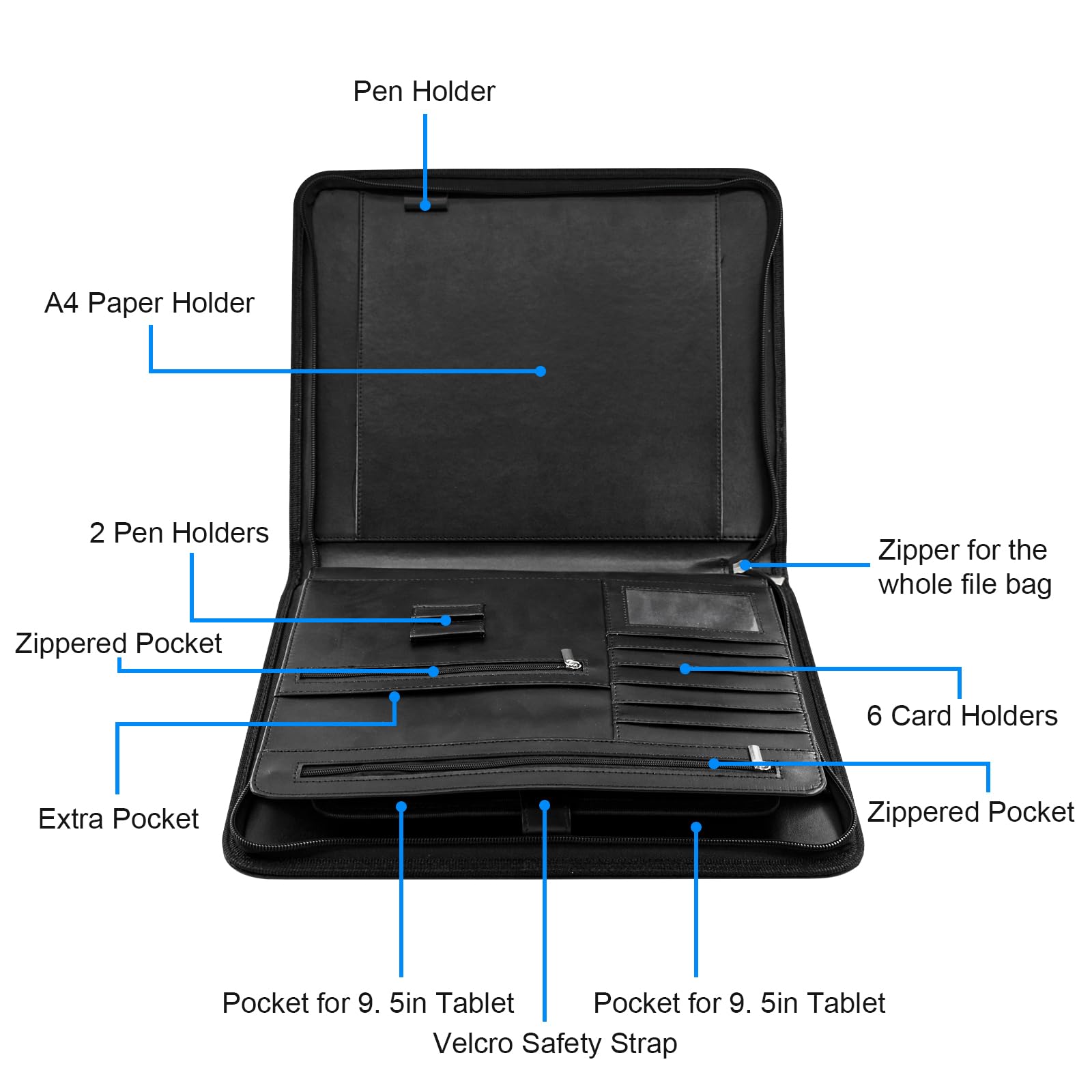 Amazon | VANRA パッドフォリオ ジッパー付き puレザー A4 ビジネス