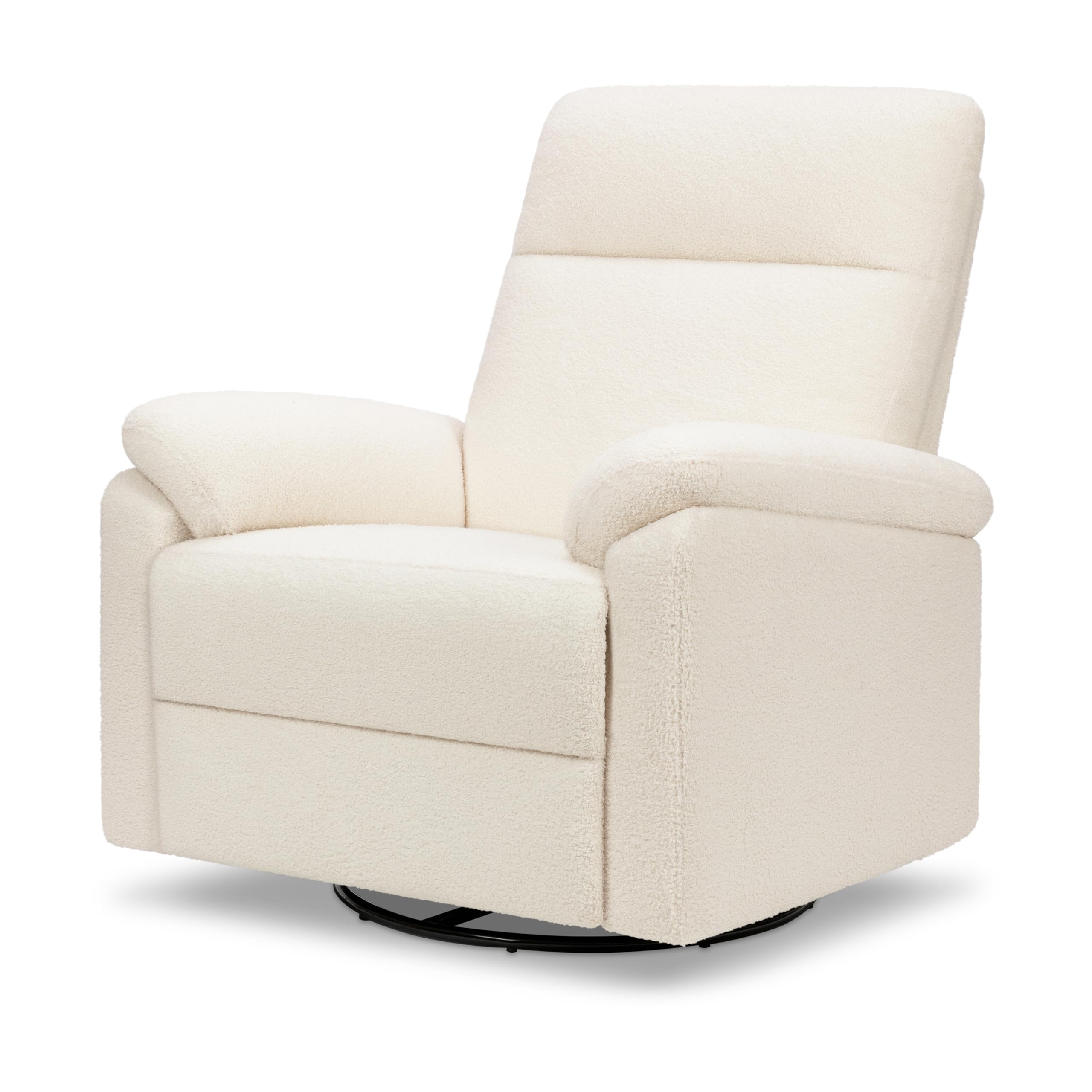 Davinci Suzy Glider Recliner Nursery Chair - Glider Rocking Chair for Nursery and Living Room - GREENGUARD Gold, FSC & Certi-PUR US Certified - 360° Swivel Rocker Recliner Chair (Cozy Cream Boucle)