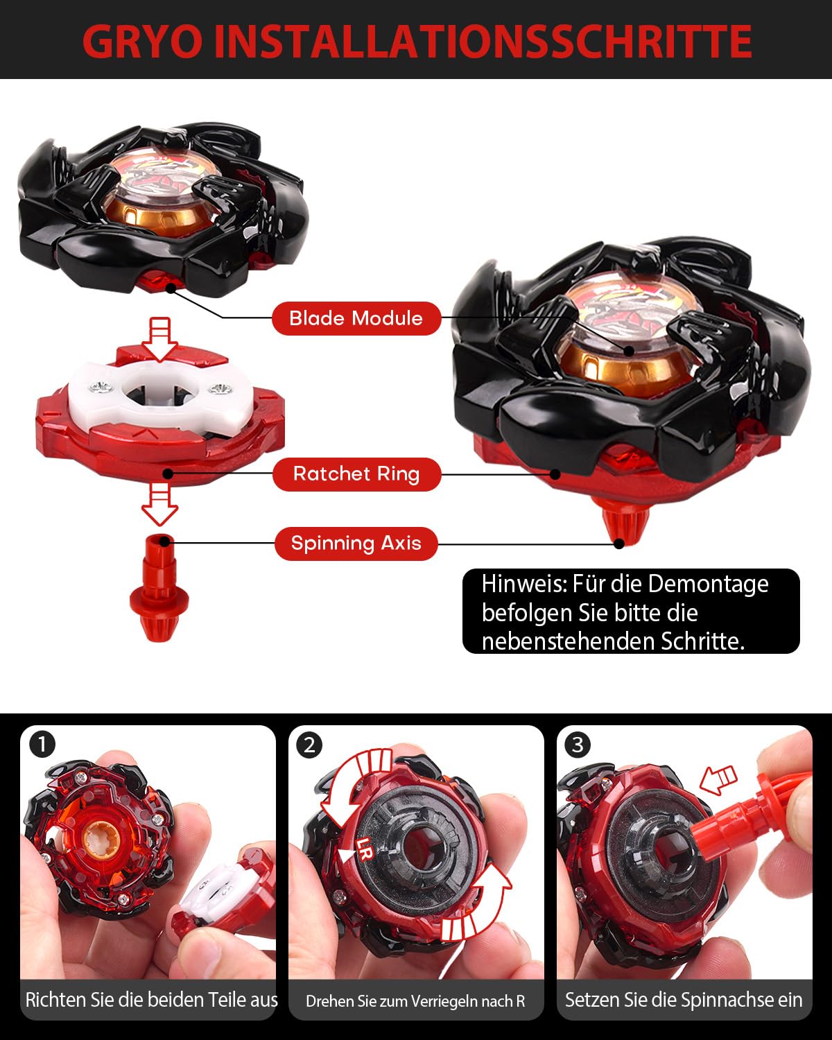 Kreisel X Set, 12 Kampfkreisel, 3 Launchers und 1 Griff, Kinderspielzeug Geburtstagsgeschenk mit Aufbewahrungs Box, Ideal für 6+ Jahre alte Jungen (X4-12PCS)