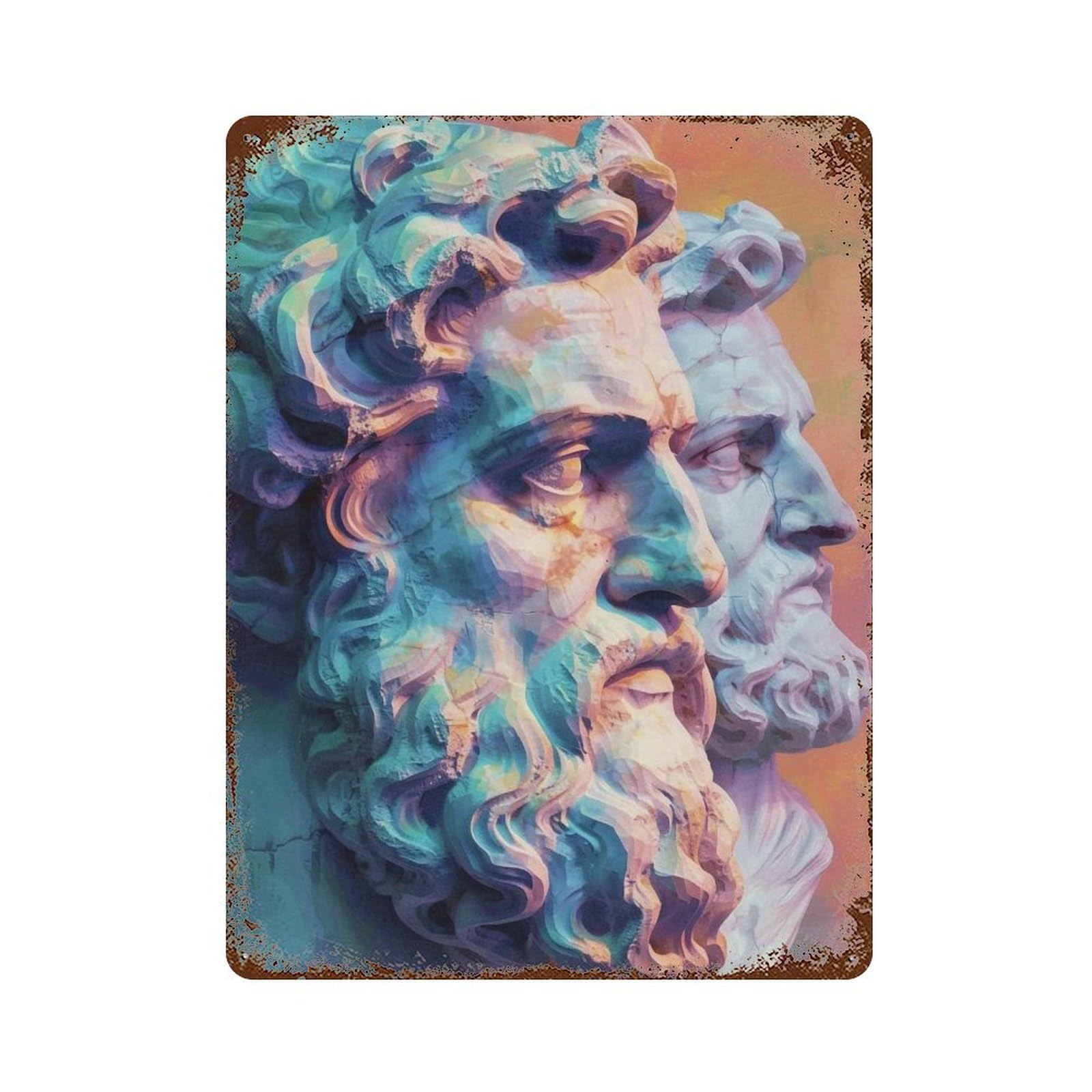 WUJHGRSG Chromatic Olympians 02 Wall Art Retro Iron Vintage Metal Tin Sign Poster Modern Decor for Home Cofffee Club Bar Shop Style 40x30cm
