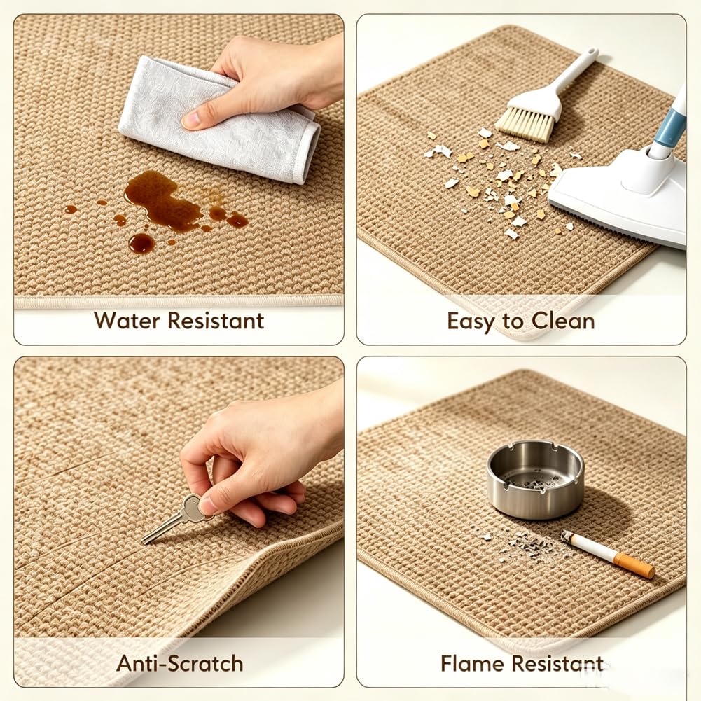 Tapis de chaise de bureau pour tapis, tapis de protection de sol en caoutchouc, tapis de chaise de bureau d'ordinateur, 140 x 200 cm, tapis de sol facile à glisser pour les jeux, la maison