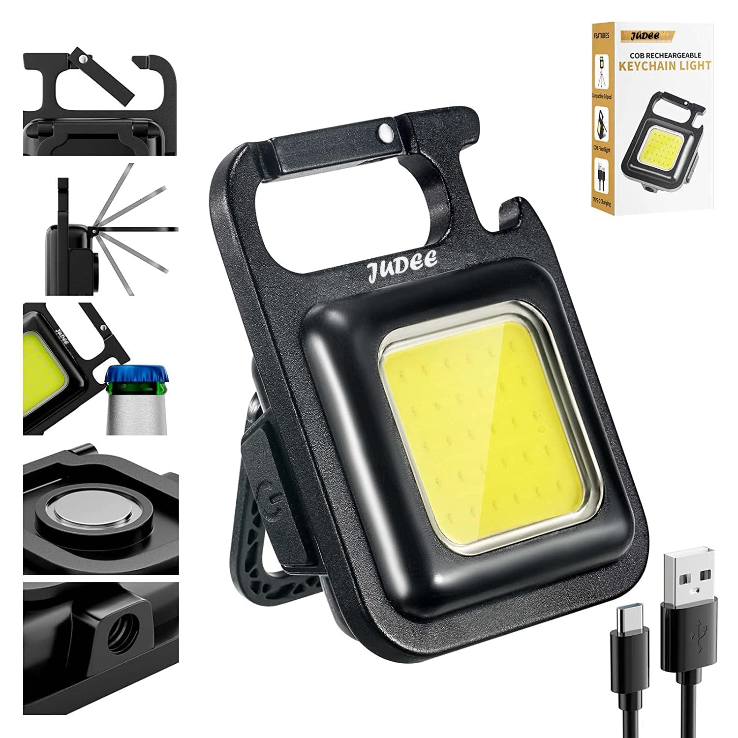 See full amazon price history chart for JUDEE Multifunction Keychain Led Light with Bottle Opener, Magnetic Base and Folding Bracket Mini Cob 500 lumens Rechargeable Multifunctional Keychain Emergency Light Keychain, Square JUDEE Multifunction Keychain Led Light with Bottle Opener, Magnetic Base and Folding Bracket Mini Cob 500 lumens Rechargeable Multifunctional Keychain Emergency Light Keychain, Square (B0BS9VC4TG) Amazon Price History, Amazon Price Tracker