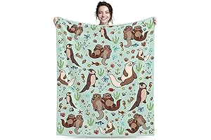 Sea Otters Super Soft Flannel Throw Blanket for Kids Adults