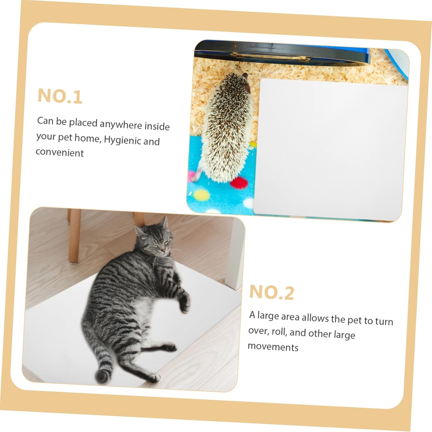 Rabbit Cooling Mat Aluminum Cooling Plate for Small Pets Safe and Reusable Chinchilla for Summer Cage and Home
