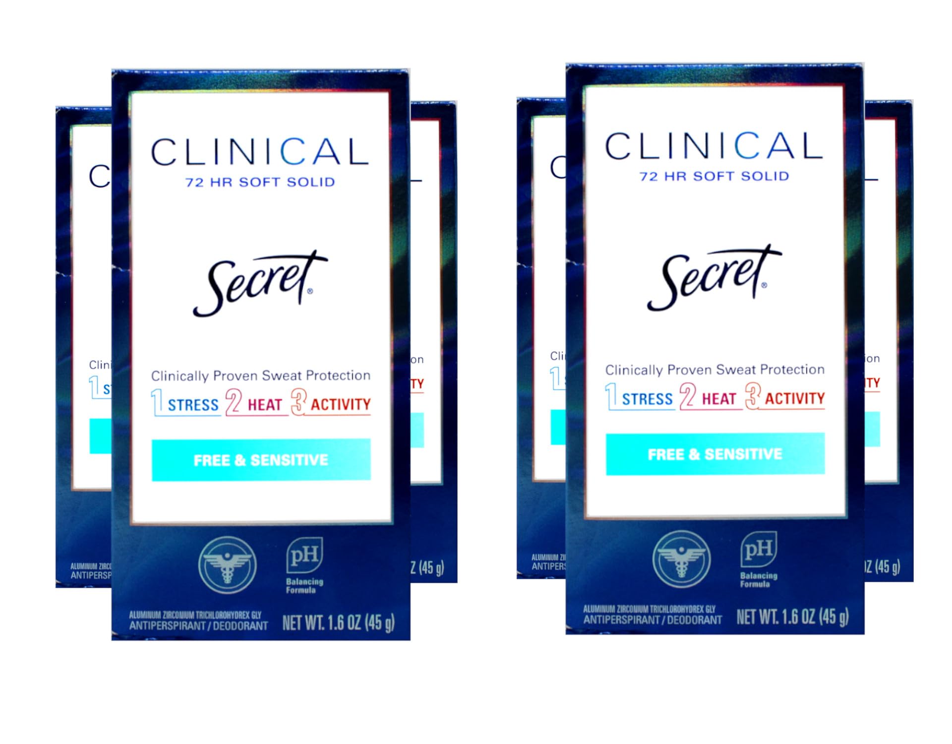 SECRET CLIN 1.6OZ SENS SMTH SLD (Pack of 6)