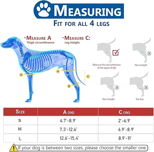Miniatura 2 de Rodillera para perro, lesión del ligamento cruzado de la pierna trasera para desgarro del ligamento cruzado anterior CCL, dolor articular e