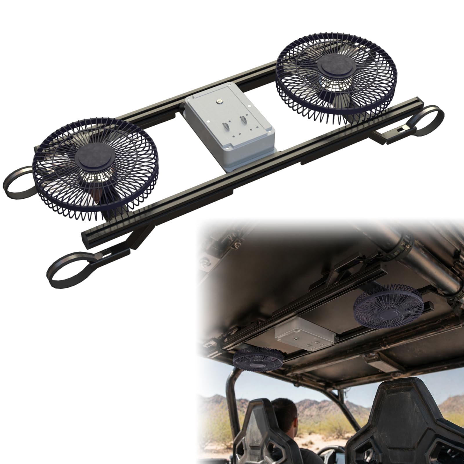Ventilador UTV 12V para eliminar el calor en cabina Polaris con flujo variable continuo 8