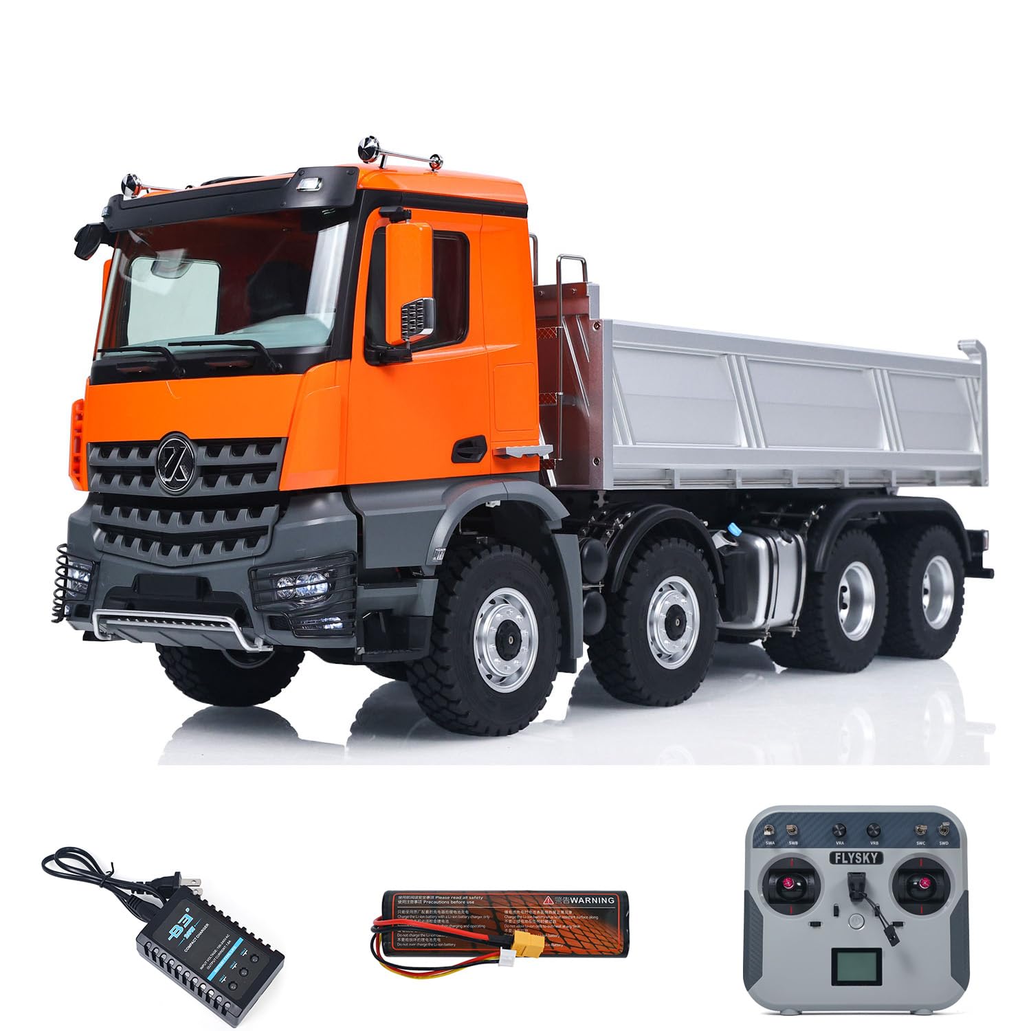 Kabolite K5703 - Carrello basculante elettrico radiocomandato 1/14, modello a 2 marce, sistema audio, caricabatteria