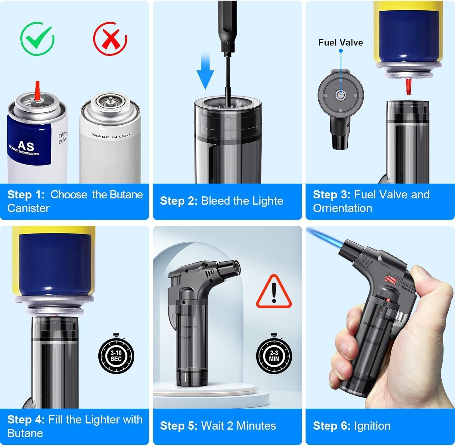 Jet Flame Lighter - Kitchen Torch -8 Jet Flame Lighter - Kitchen Torch -8