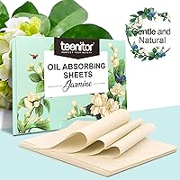 Vista 3 de Teenitor Papel secante de aceite de jazmín para cara, 100 hojas, hojas absorbentes de película de control de aceite para piel grasa, hombres