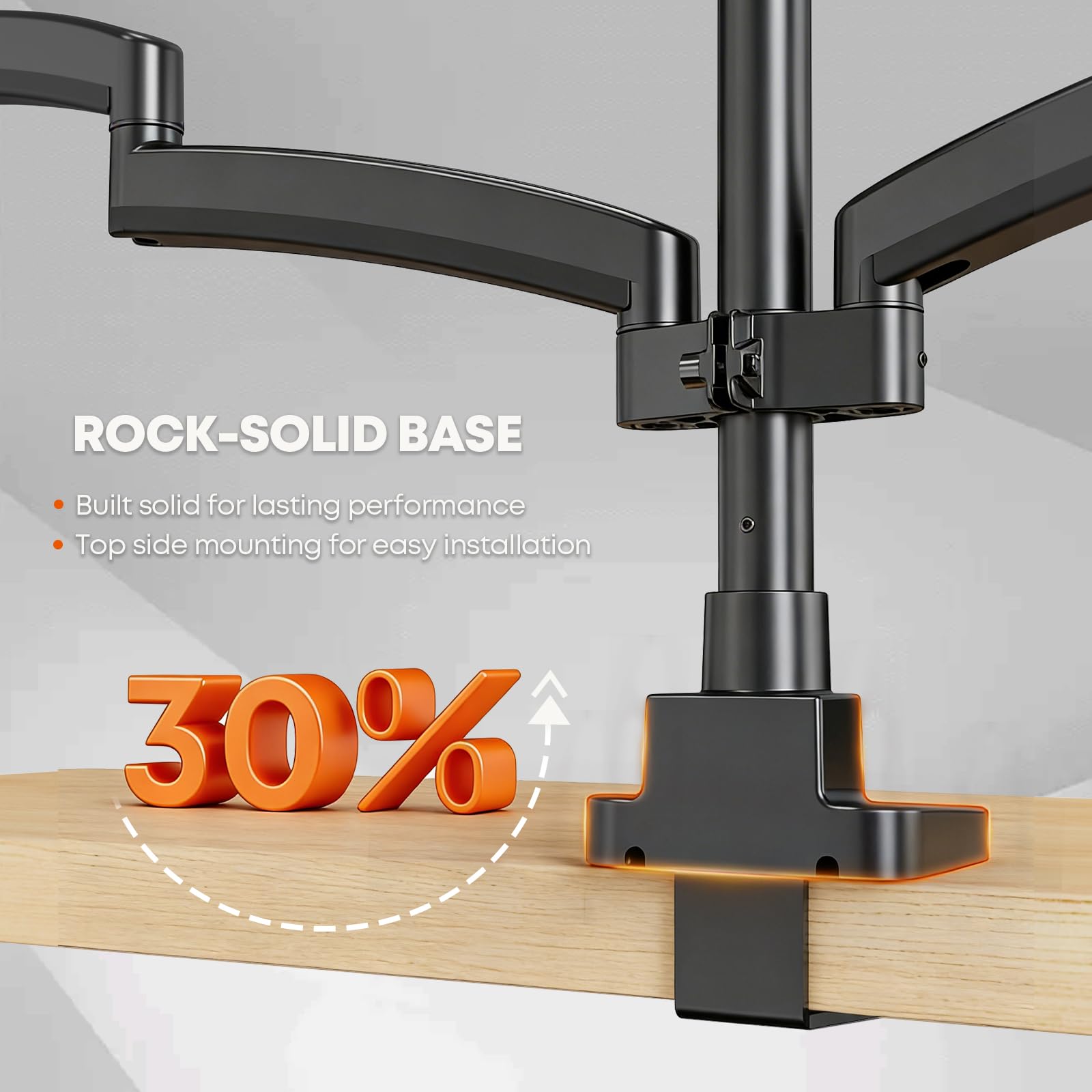 PUTORSEN Support pour 3 écrans 17-32 Pouces, Charge 10 kg par Bras, VESA 75/100 mm