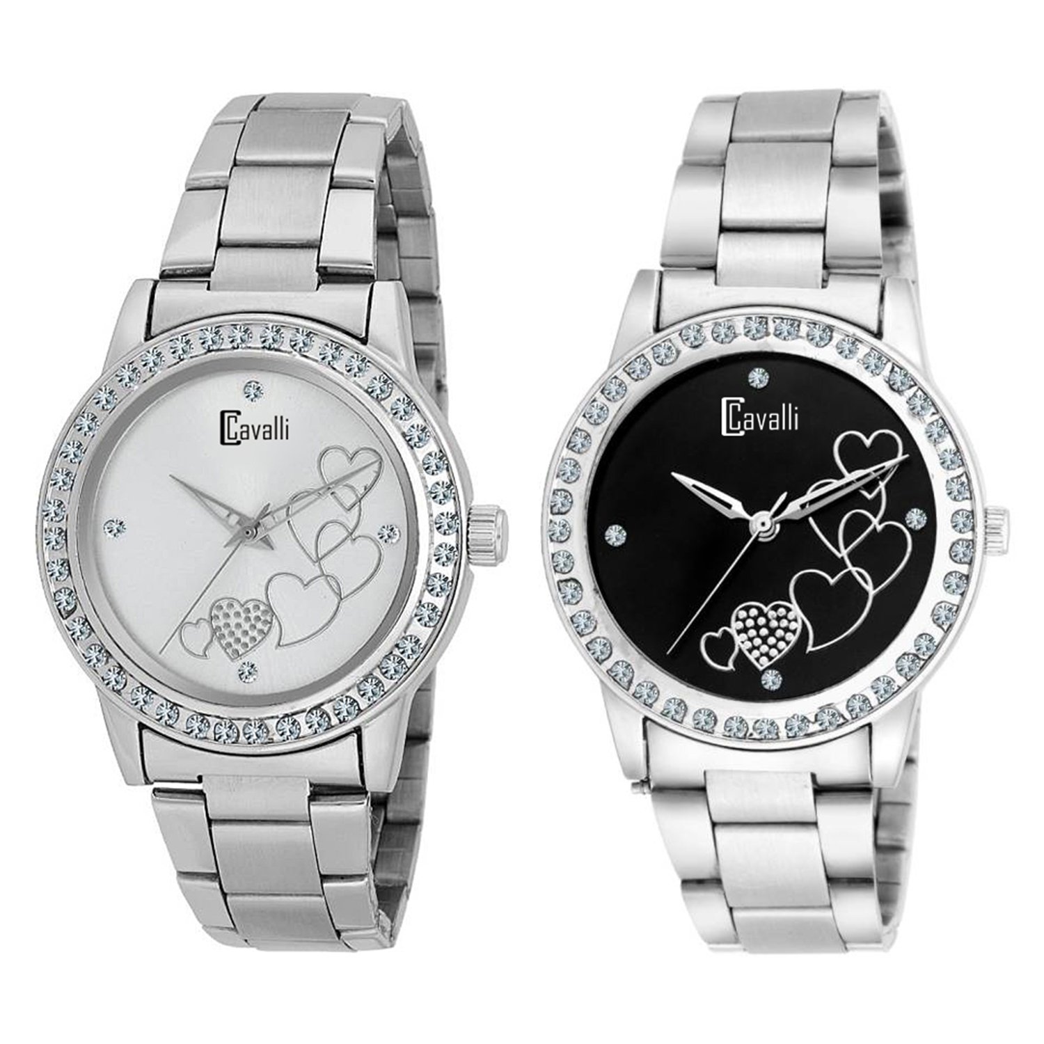 Cavalli Analogue Black&White Dial Womens and Girls Love Watch-Combo of 2 Exclusive Love Watches-CW890 (B06XVSD7RC) Amazon Price History, Amazon Price Tracker