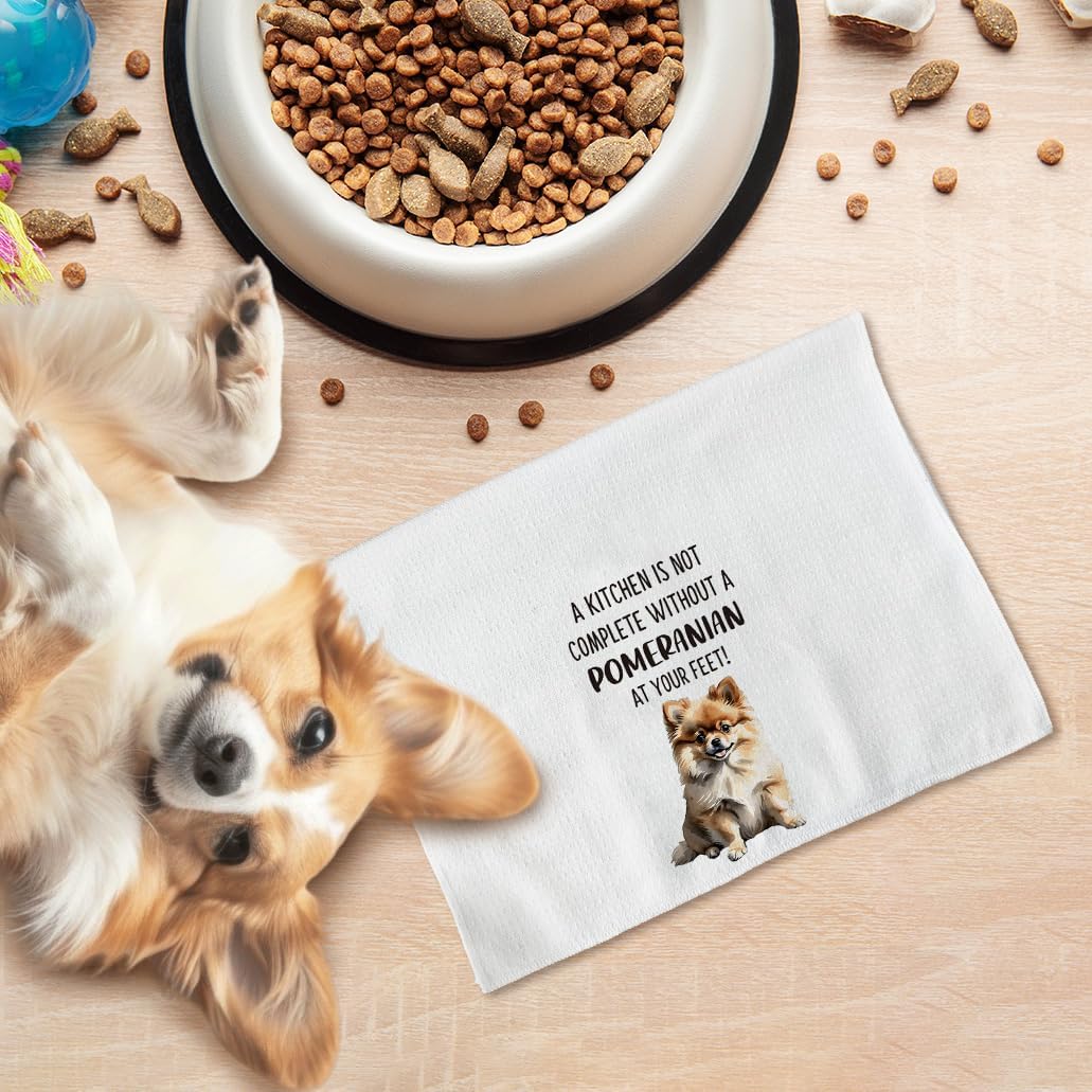 Pomeranian Gifts Kitchen Towels Set of 2, Pomeranian Gifts for Women, Pomeranian Dog Dish Towels Tea Towels for Kitchen, Pomeranian Dog Hand Towels, Dog Kitchen Bathroom Decor, 16x24 Inch - Image 6