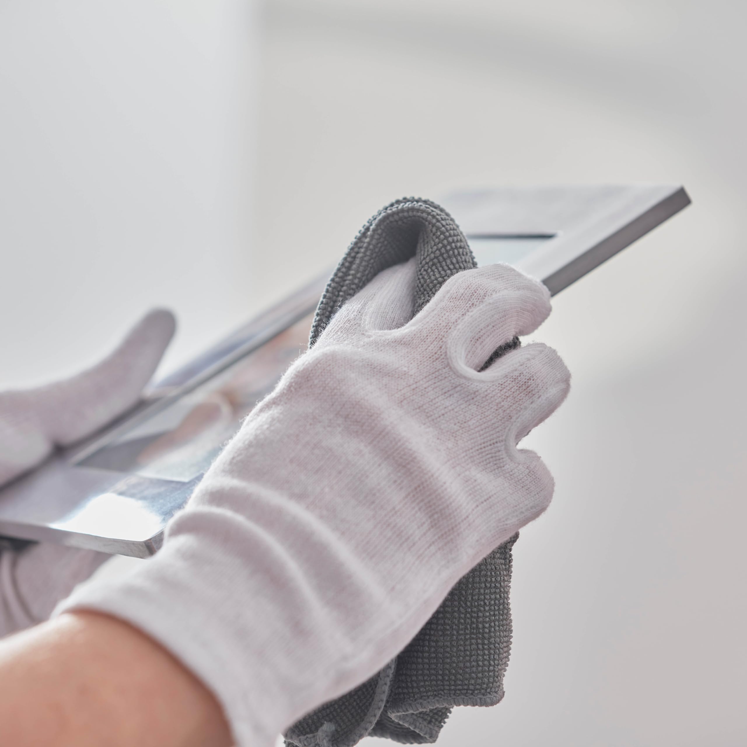 Gebol Katoenen handschoen | 1 paar | maat L/XL | duurzame herbruikbare handschoen van biologisch katoen | antibacterieel, antiviraal | geschikt voor touchscreen | voor dames en heren | zwart