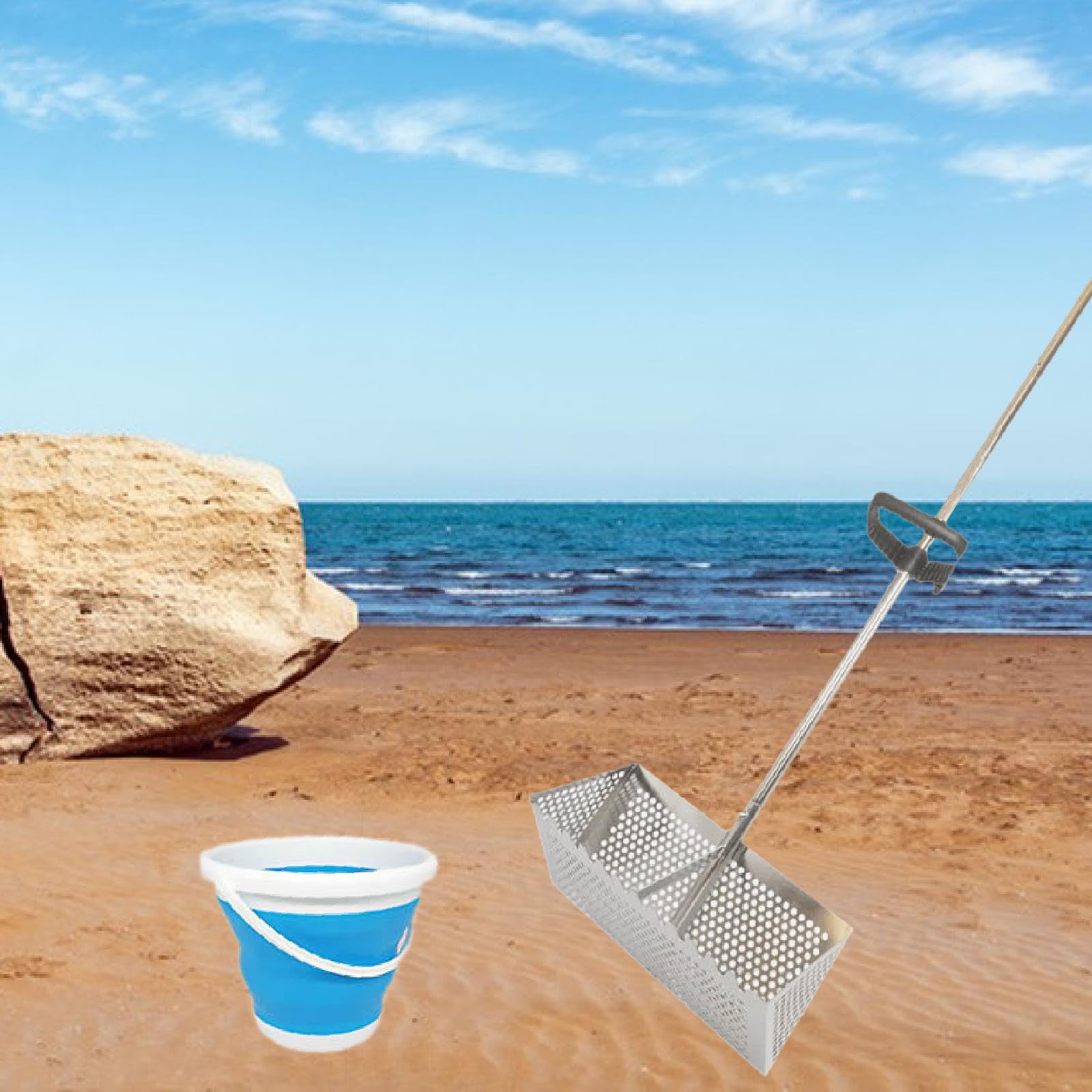 Strandharke, Strandsandsieb, Sand- und Sandharke, Angelharke, Meeresfrüchteharke