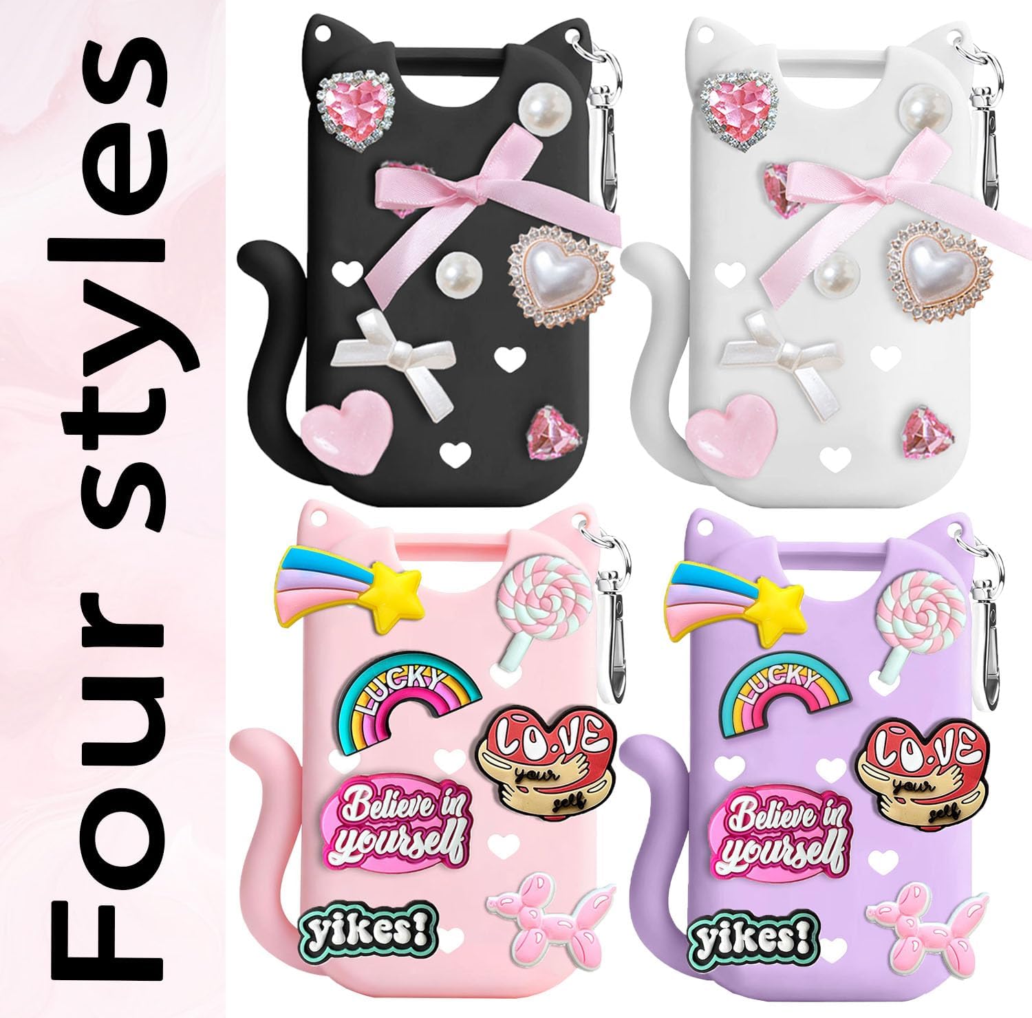 Cat Shaped Hand Silicone Case for Touchland Hand Sanitizer Spray Compatible with Touchland Silicone Accessory Sleeve