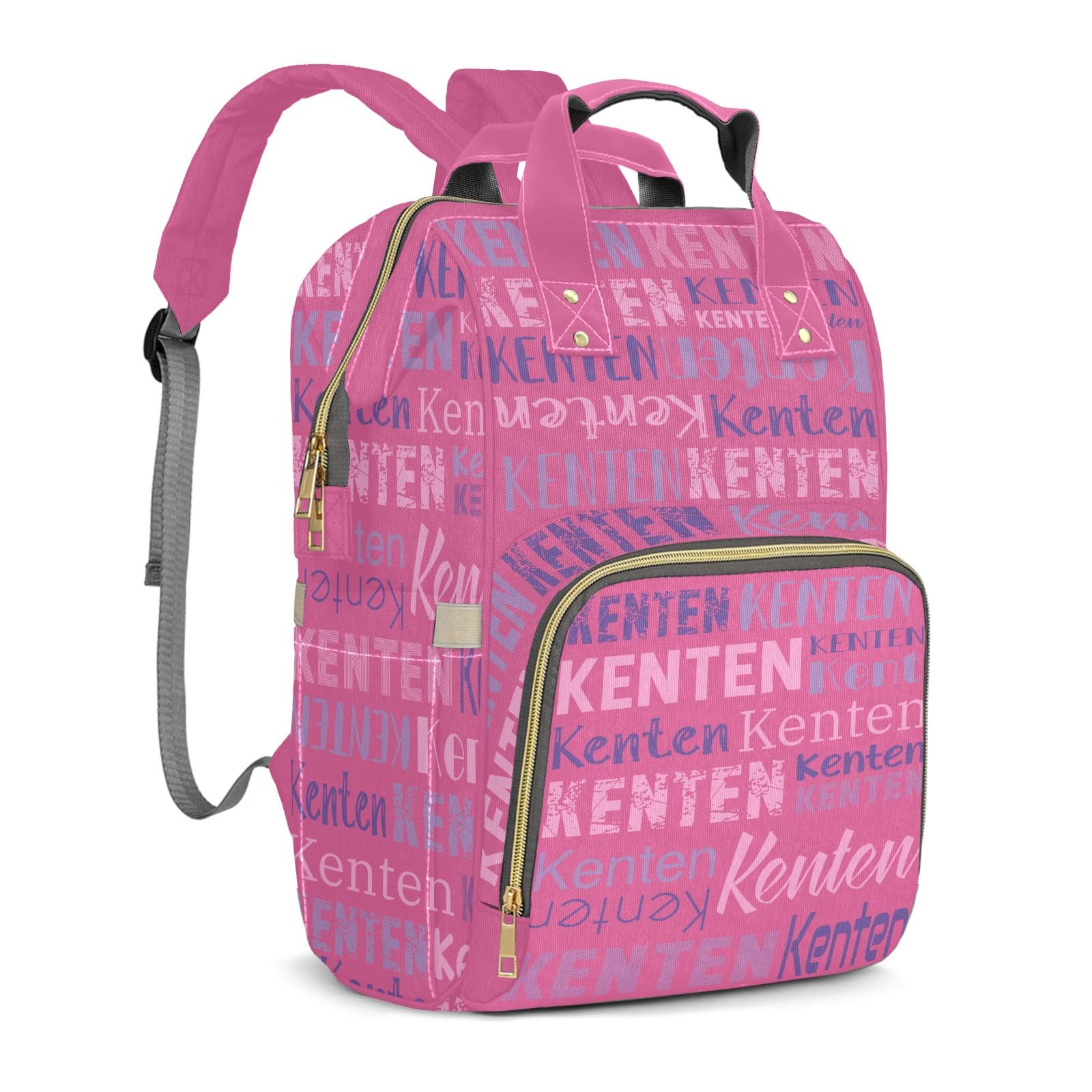 Large Capacity Custom Diaper Bag Backpack for Baby Boy Girl with Name - Waterproof Personalized Baby Bag Mom Nappy Bag, Multifunctional Customized Stylish Travel Daypack for Women