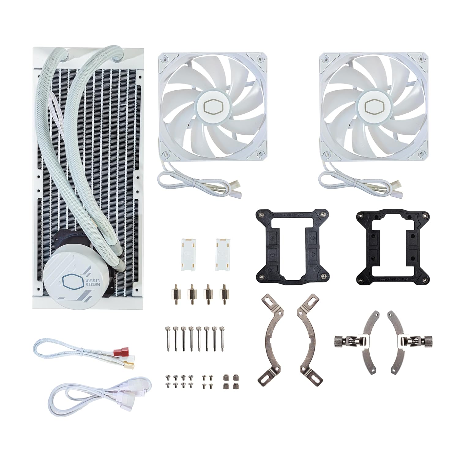 Cooler Master MasterLiquid 240L Core White AIO Liquid Cooler components