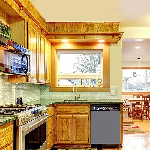 Miniatura 8 de OEME Calcomanía magnética minimalista para lavavajillas, gris oscuro, 23 pulgadas de ancho x 26 pulgadas de alto