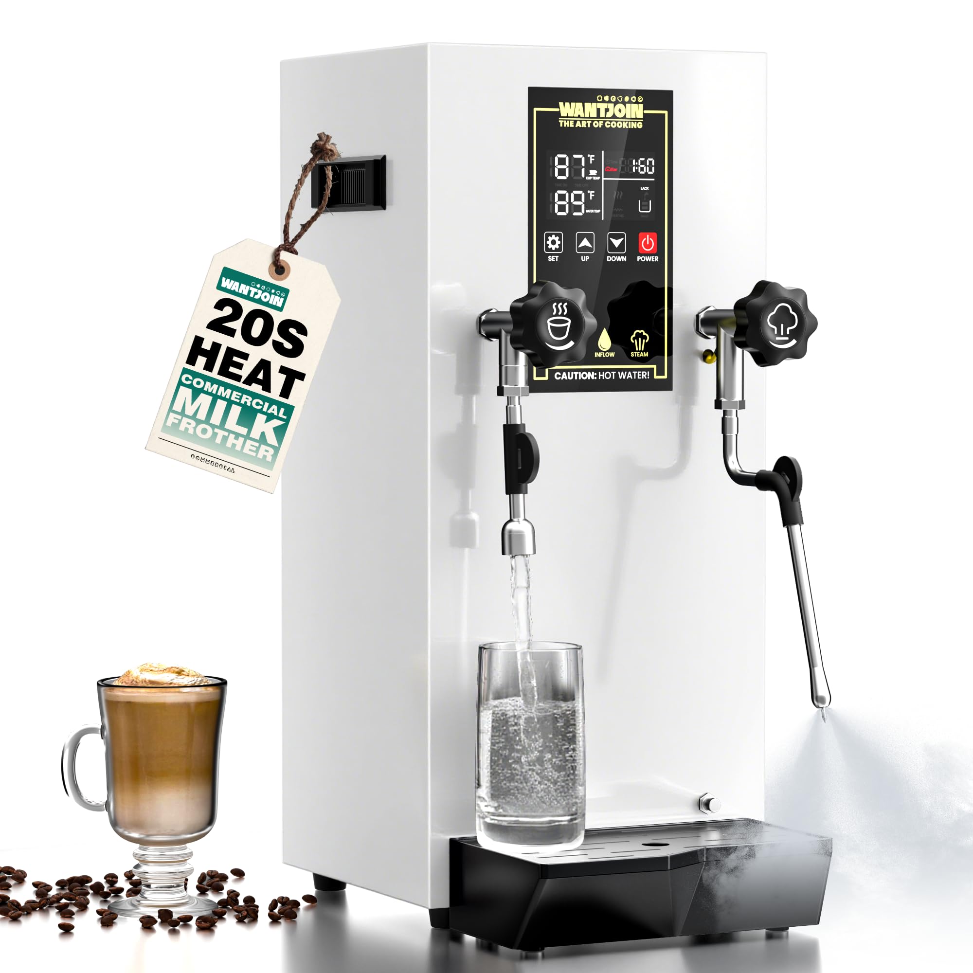 Amazon.com: WantJoin Commercial Milk Frother - 1800W Milk Steamer