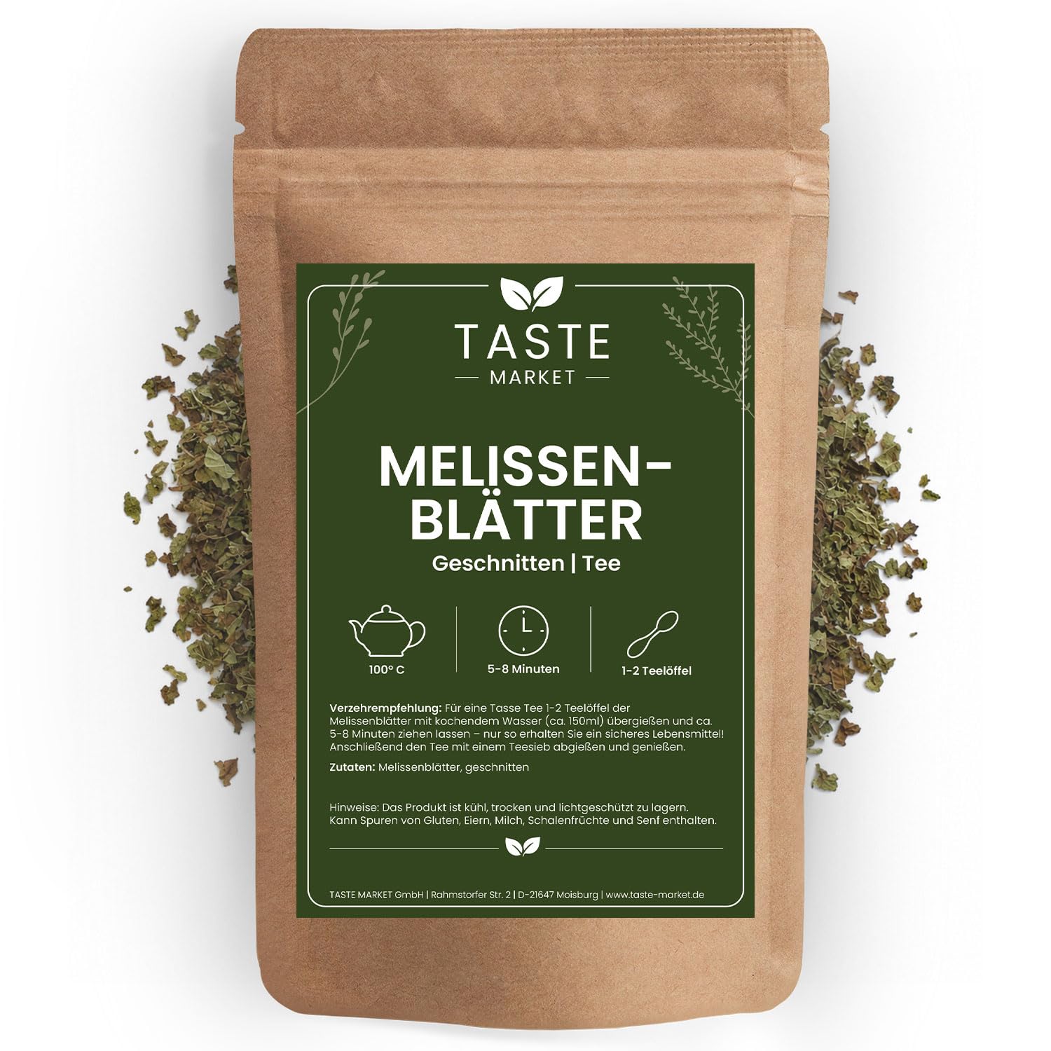 2 kg Melissenblätter geschnitten | Melisse getrocknet | Melissentee | Melissen Tee | Taste Market