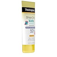 Vista 10 de Neutrogena Sheer Zinc Oxide Loción de protección solar mineral para niños, amplio espectro SPF 50+ con protección UVA/UVB, resistente al agua