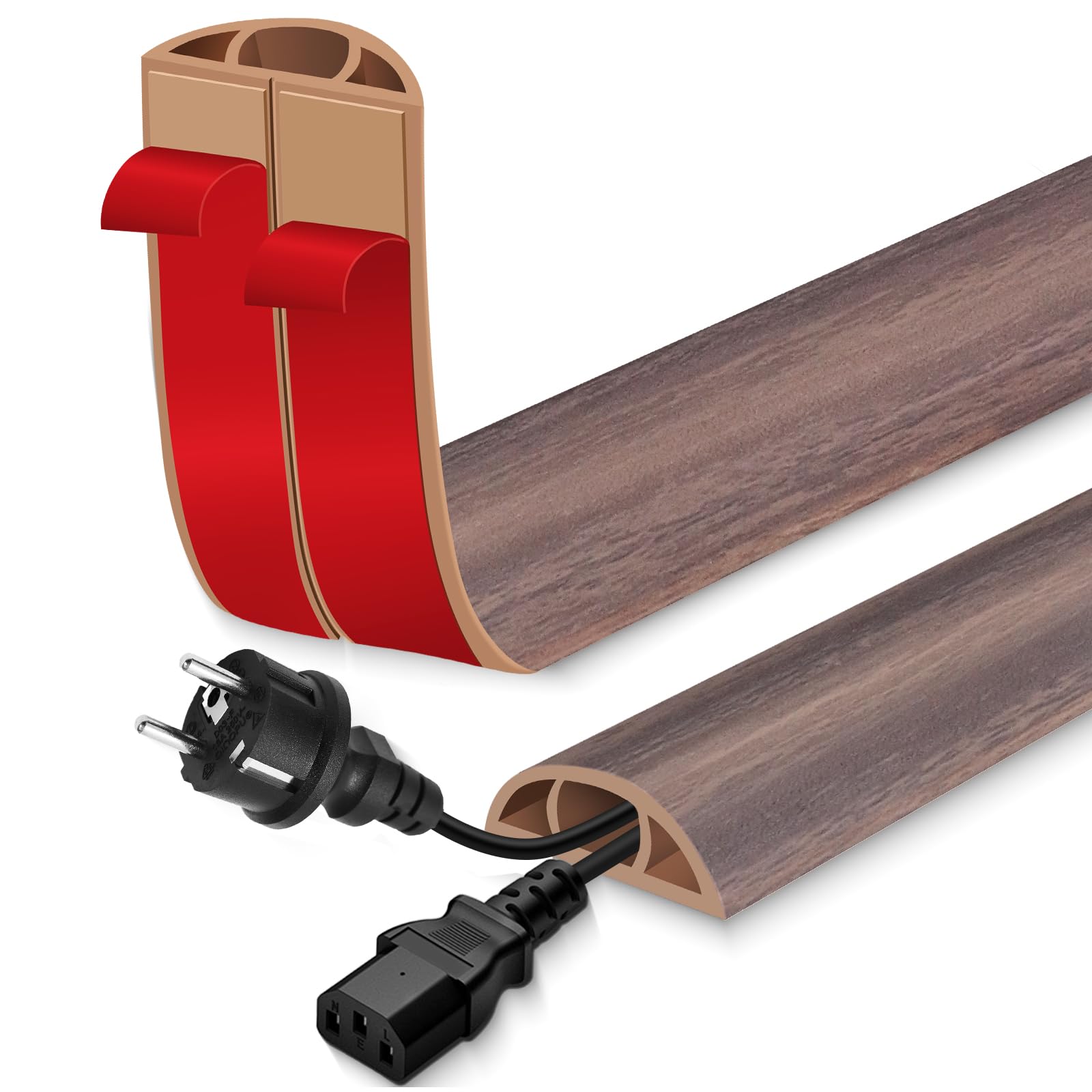 Floor Cord Cover for Wires on Floor Self Adhesive Cord Hider