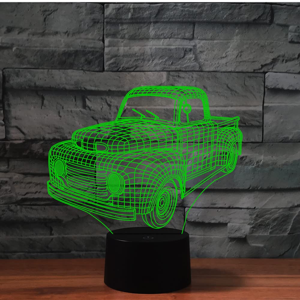 Lampe 3D Camion SUPERRIUDALONG - 16 Couleurs LED Avec Télécommande USB