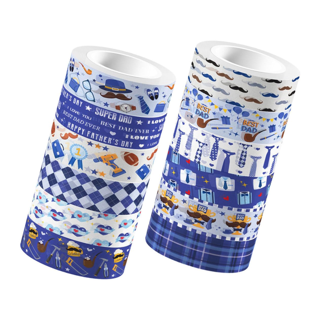 Tofficu 48rollen Washi Tape Für Diy Bastelprojekte Transparente Klebebänder Für Scrapbooking Geschenkverpackungen Und Journaling Zum Vatertag