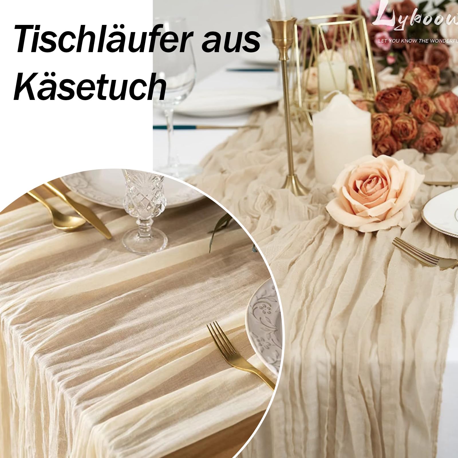 Chemin de table avec plis - Chemin de table moderne pour mariage, baptême et communion - Chameau clair - 90 x 300 cm Chemin de table avec plis - Chemin de table moderne pour mariage, baptême et communion - Chameau clair - 90 x 300 cm