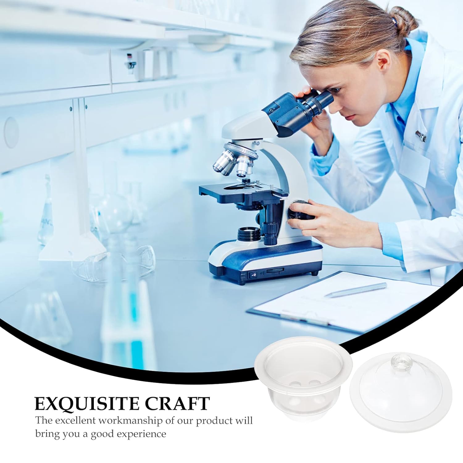 ULTECHNOVO 150mm Lab Desiccator Jar Drying Bottle Simple Structure Reasonable Hole Layout